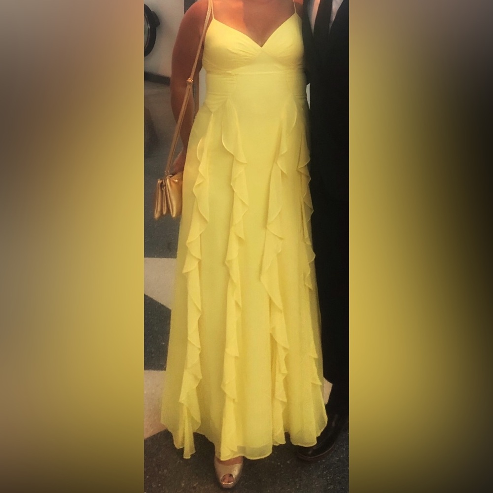 BCBGMaxAzria yellow gown